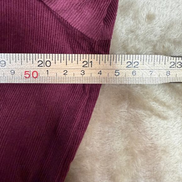 Johnny Was Corduroy Ruffle Midi Dress | Maroon Belted Coastal Cowgirl | NWT | L - Picture 14 of 14